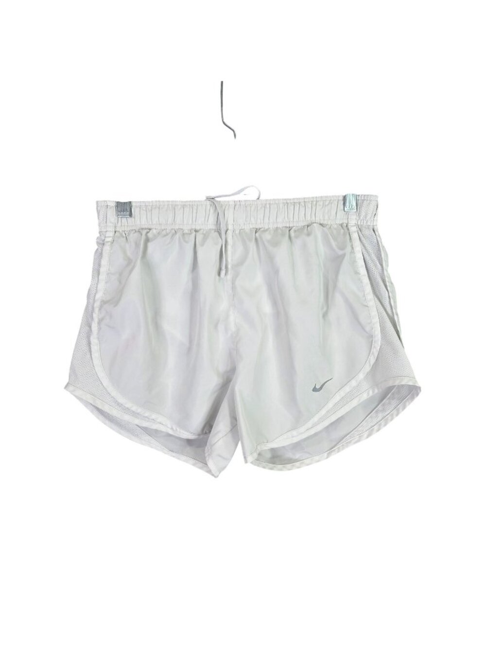 Womens Nike White Dri-Fit Running Shorts Elastic Waist Inner Liner Size S